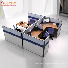 Combination Office Work Stations with High Partition